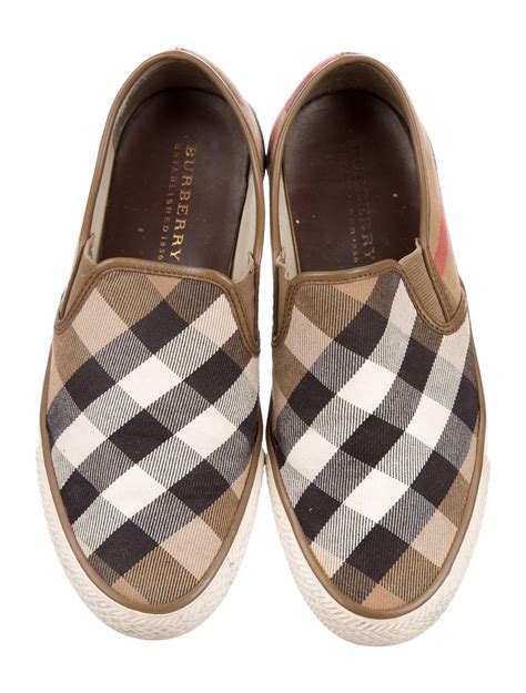 burberry check slip on sneaker|Burberry suede foam sneakers.